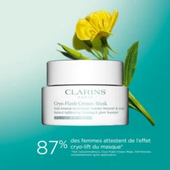 Clarins Cryo-Flash Masque-Crème Effet Lift Immédiat, Fermeté & éclat 10 Clarins Cryo-Flash Masque-Crème Effet Lift Immédiat, Fermeté & éclat -Kapao Magasin cryo flash 3