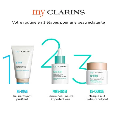 Clarins RE-CHARGE Masque Nuit Hydra-repulpant - Toutes Peaux 4 Clarins RE-CHARGE Masque Nuit Hydra-repulpant - Toutes Peaux – Image 4